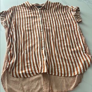 Striped Button-Up Blouse